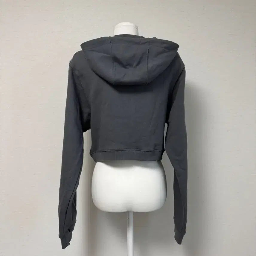 [BUNJANG] High-Neck Button Crop Hoodie / 새상품) 하이넥 버튼 크롭 후드티