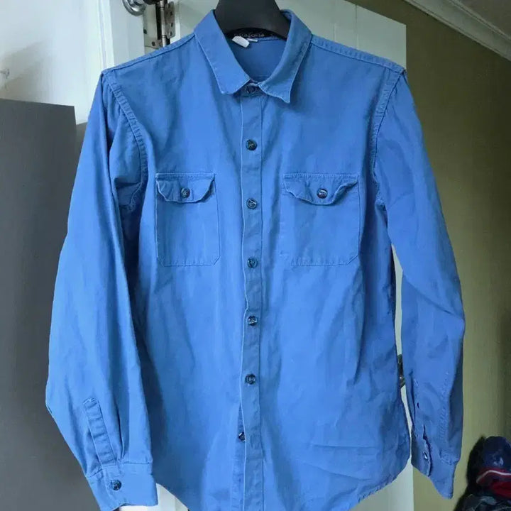 [BUNJANG] Patagonia 80s Deca Tag Blue Work Shirt / (L)파타고니아 Rare 80s 데카태그 블루 워크셔츠