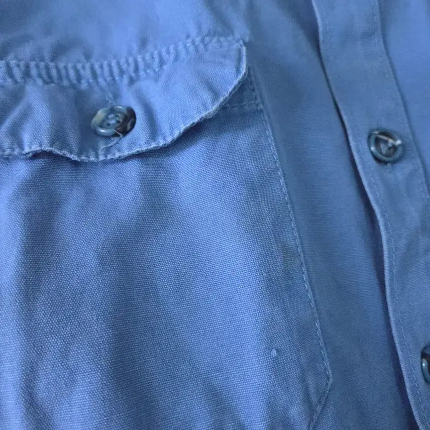 [BUNJANG] Patagonia 80s Deca Tag Blue Work Shirt / (L)파타고니아 Rare 80s 데카태그 블루 워크셔츠