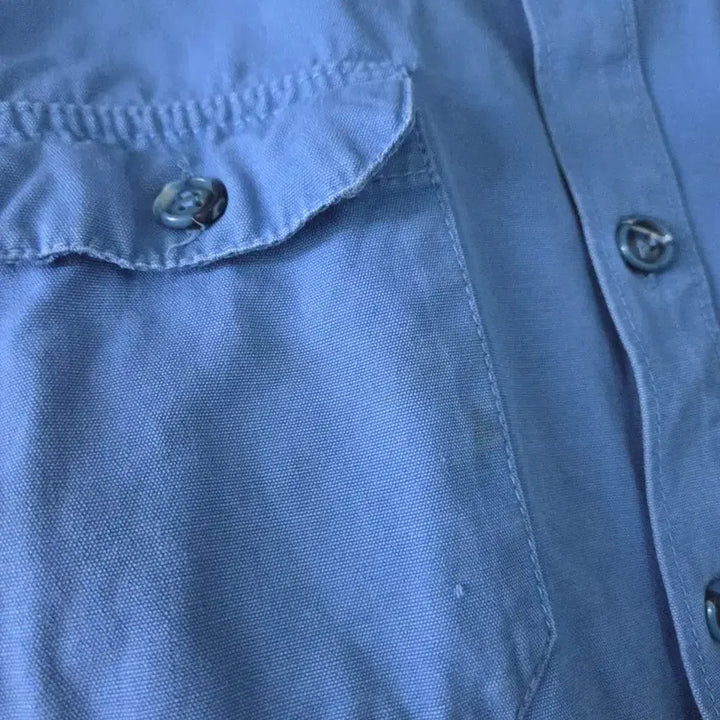 [BUNJANG] Patagonia 80s Deca Tag Blue Work Shirt / (L)파타고니아 Rare 80s 데카태그 블루 워크셔츠