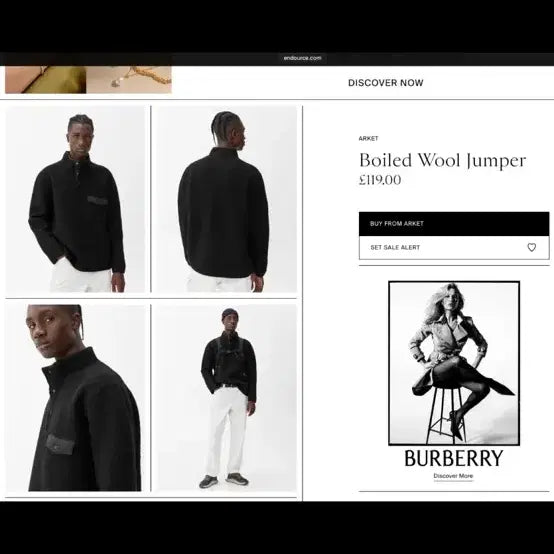 [BUNJANG] Arket Boiled Wool Jumper / 아르켓 보일드 울 점퍼