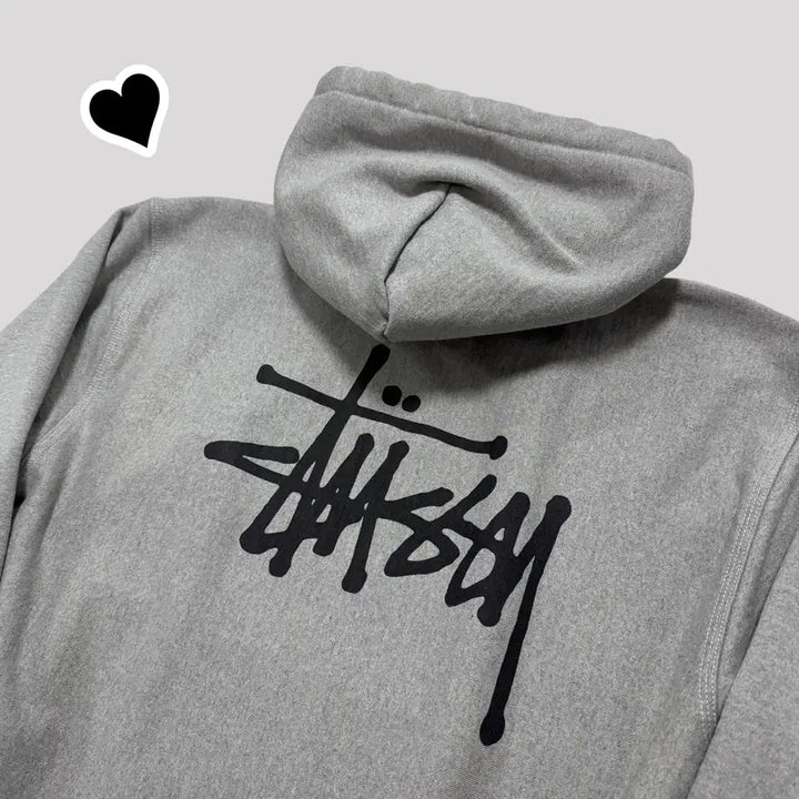 [BUNJANG] Stussy Big Logo Gray Hoodie / 정품 스투시 빅로고 그레이 후드티