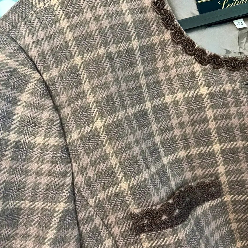 [BUNJANG] Lelian Vintage Brown Check Jacket / 일본빈티지_레리안  브라운 체크자켓 (드라이완료)