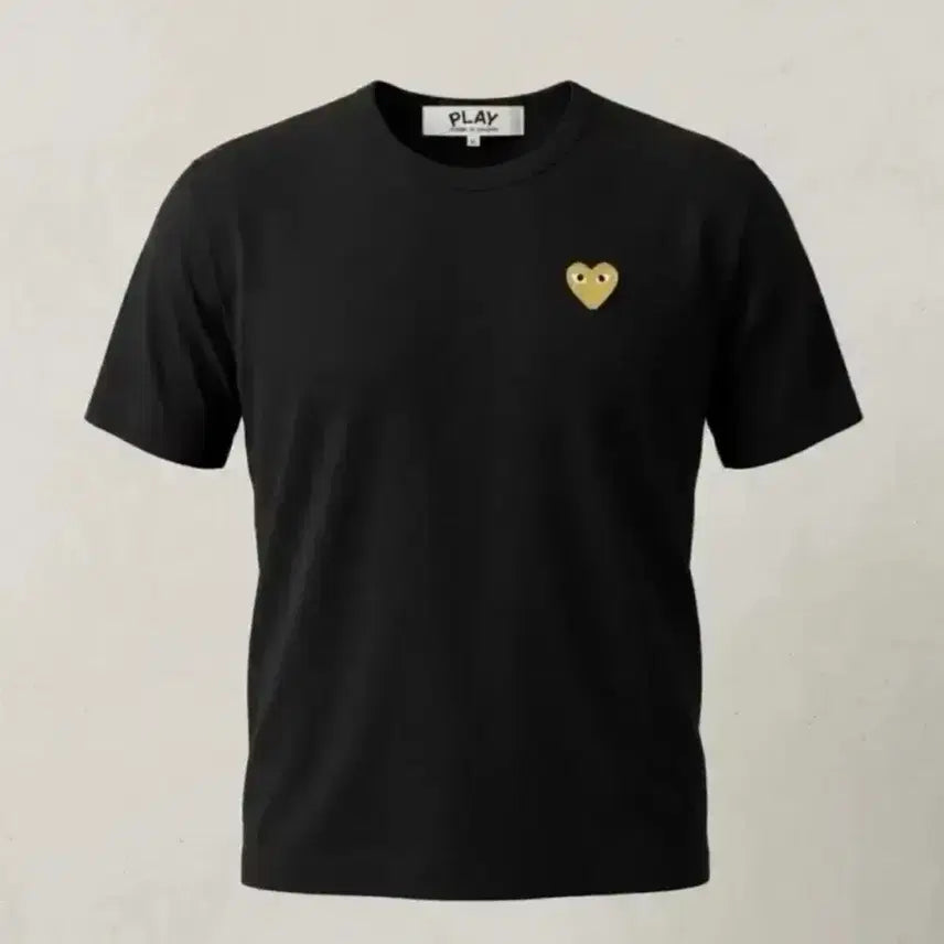 [BUNJANG] Comme des Garçons PLAY Gold T-Shirt (S) / 정품 꼼데가르송 플레이 반팔티 골드 (S)
