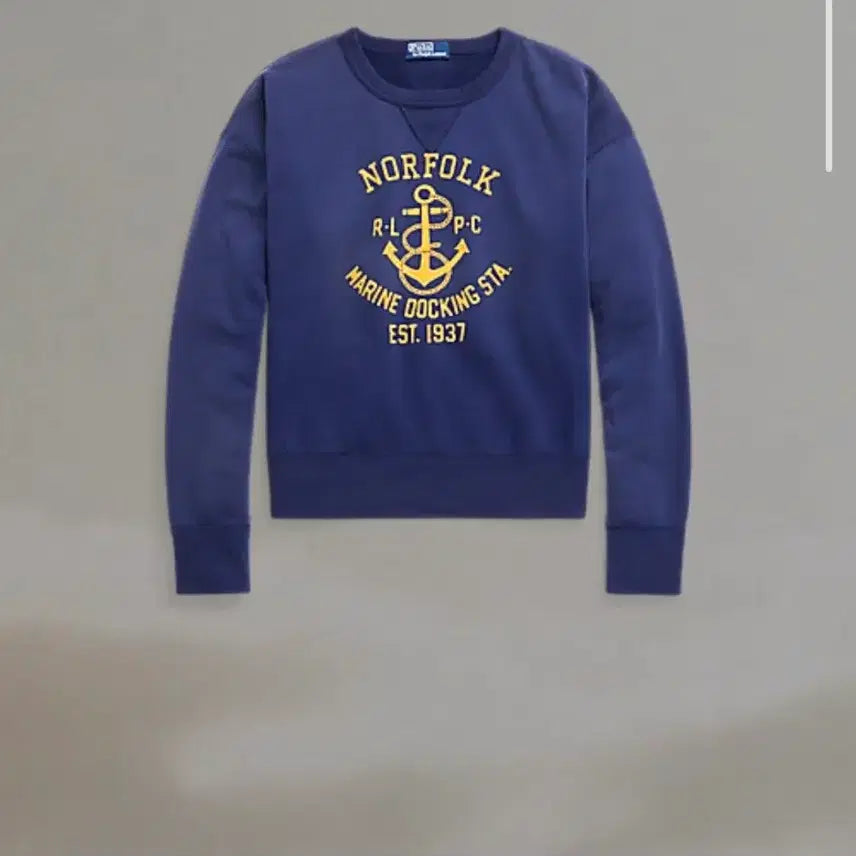 [BUNJANG] Polo Vintage Fit Graphic Sweatshirt Navy L / 폴로 빈티지핏 그래픽 스웻셔츠 네이비 L