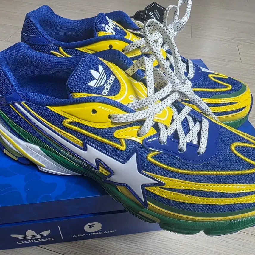 [BUNJANG] Adidas x Bape Orketro Green Power Blue Sneakers / (260) 아디다스 x 베이프 오르케트로 그린 파워 블루