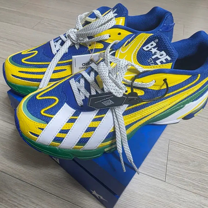 [BUNJANG] Adidas x Bape Orketro Green Power Blue Sneakers / (260) 아디다스 x 베이프 오르케트로 그린 파워 블루