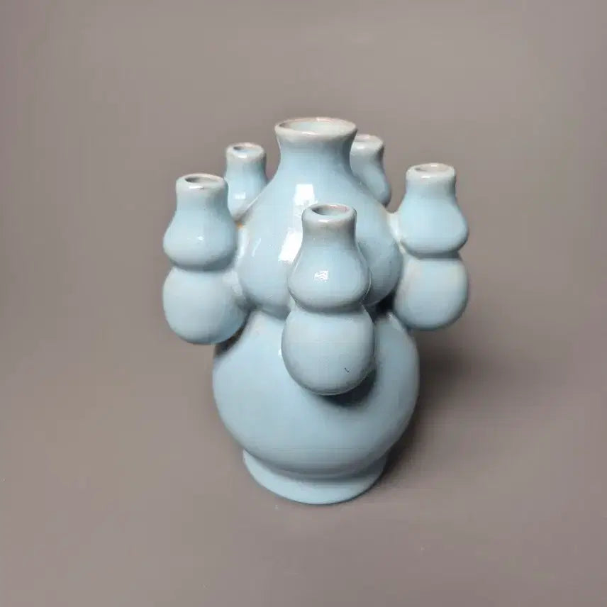 [BUNJANG] Northern Song Dynasty Yaozhou Celadon Lotus Ewer / 북송 여요 청자 천청유 오련호로병 중국도자기 골동품 고미술품 수집품