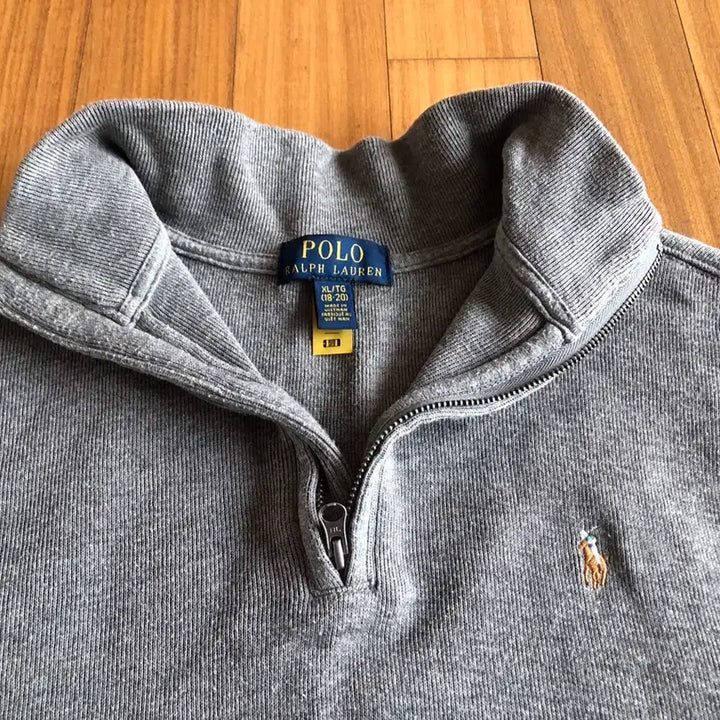 [BUNJANG] Polo Ralph Lauren Boys Half Zip-Up Gray XL / 폴로 랄프로렌 보이즈 하프 집업 그레이 18-20 XL