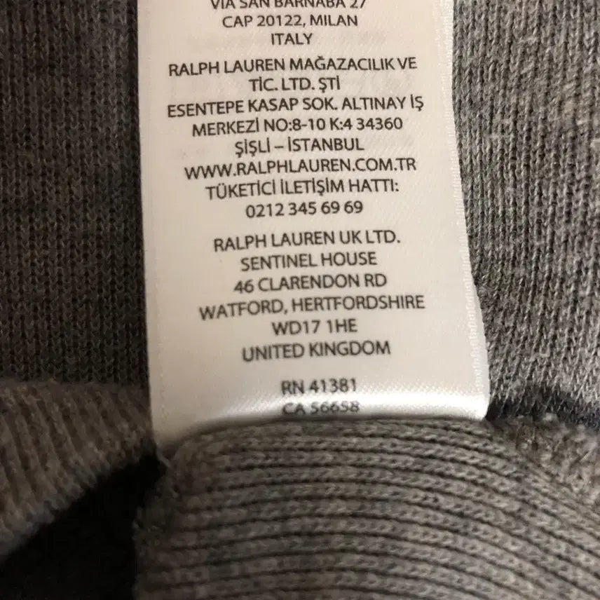 [BUNJANG] Polo Ralph Lauren Boys Half Zip-Up Gray XL / 폴로 랄프로렌 보이즈 하프 집업 그레이 18-20 XL