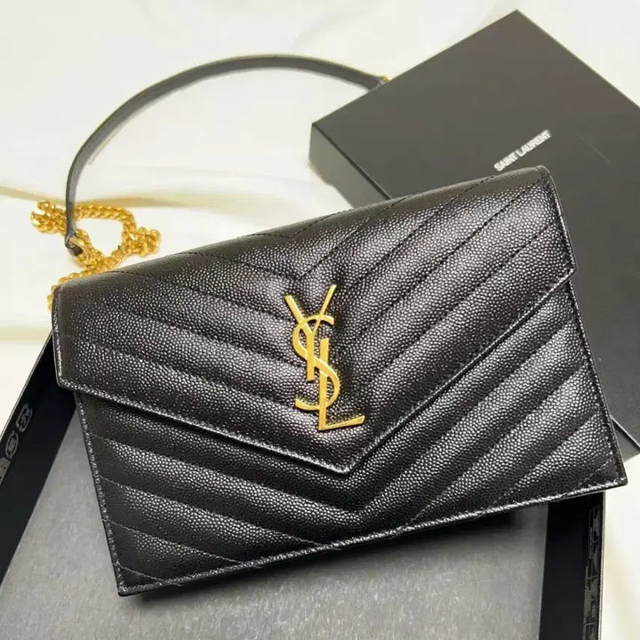 [BUNJANG] Ys/L Gold Chain Crossbody Bag / Ys//L 골드 체인 크로스백 사용감 거의 없음! 정품 더스트백 포함