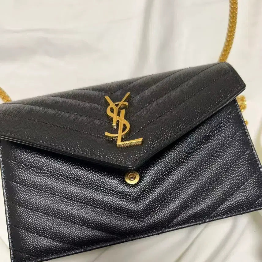 [BUNJANG] Ys/L Gold Chain Crossbody Bag / Ys//L 골드 체인 크로스백 사용감 거의 없음! 정품 더스트백 포함