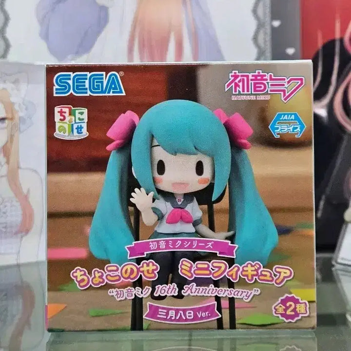 [BUNJANG] Hatsune Miku 16th Anniversary Chokonose Mini Figure / 하츠네 미쿠 16주년 기념 쵸코노세 미니 피규어