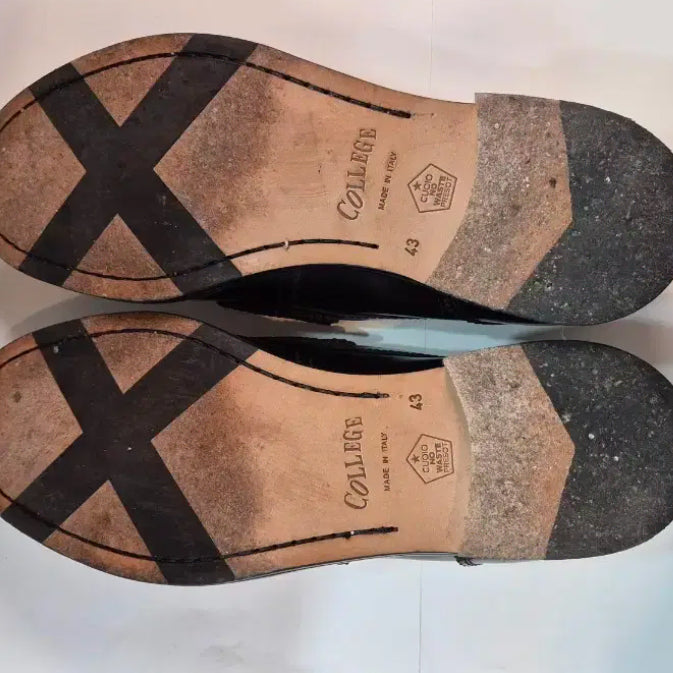 [BUNJANG] COLLEGE CWL1380X Genuine Leather Loafers / COLLEGE 1380X 로퍼 블랙화이트 280