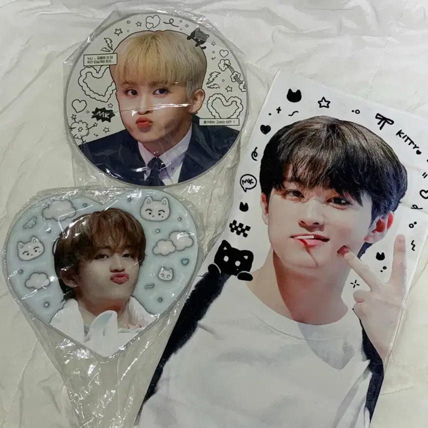 [BUNJANG] NCT Mark Uchiwa &amp; Slogan Bundle Set / 엔시티 마크 우치와&amp;슬로건 일괄 판매합니다 !(무료배송)