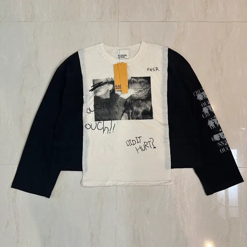 [BUNJANG] Casual Manual Oops T-shirt (Black) / 캐주얼 매뉴얼 웁스티셔츠 검정