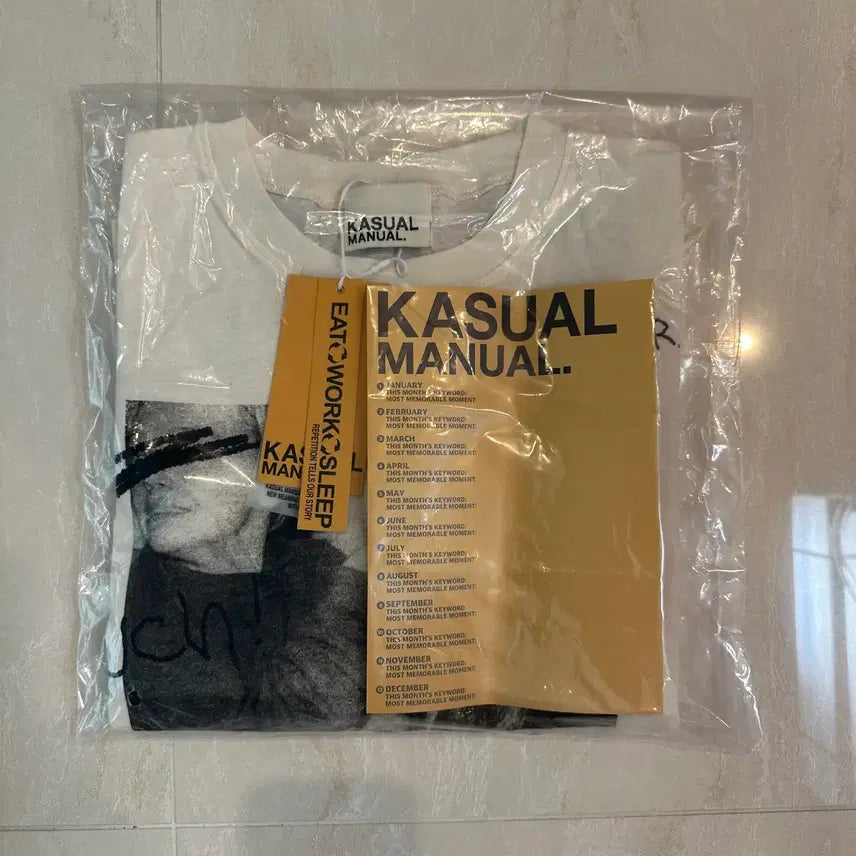 [BUNJANG] Casual Manual Oops T-shirt (Black) / 캐주얼 매뉴얼 웁스티셔츠 검정