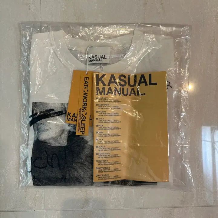 [BUNJANG] Casual Manual Oops T-shirt (Black) / 캐주얼 매뉴얼 웁스티셔츠 검정