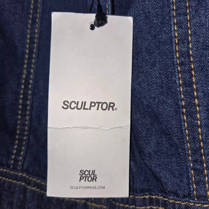 [BUNJANG] Sculptor Pocket Stitch Denim Dress Blue S / 스컬프터 포켓 스티치 청 데님원피스 S 새상품