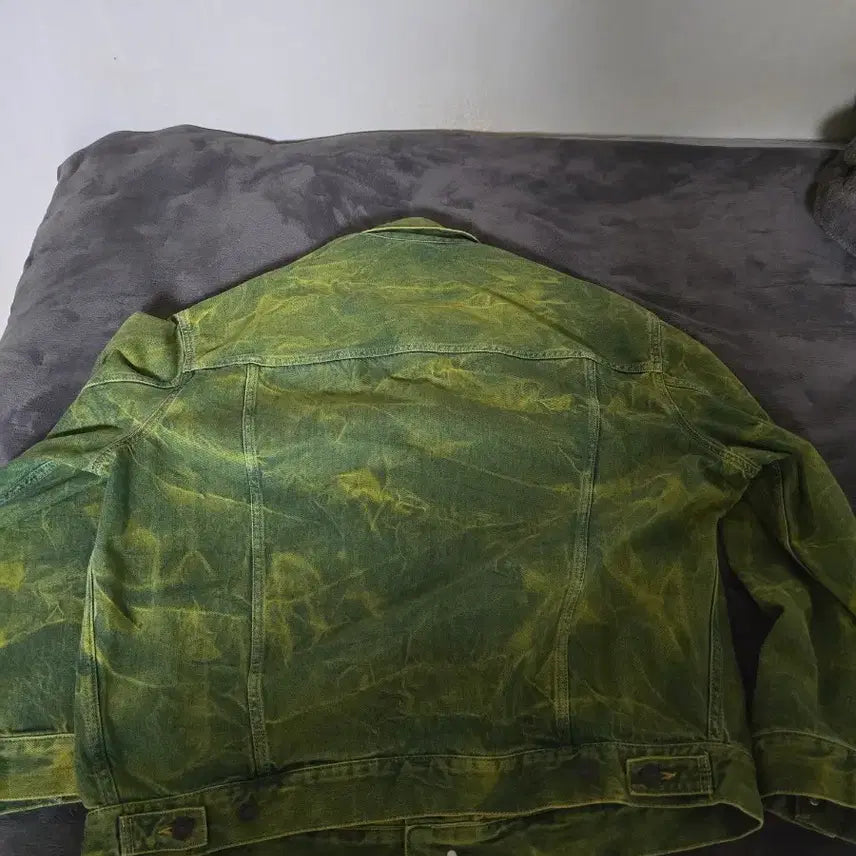 [BUNJANG] Acne Studios Washed Denim Jacket Green / 아크네 스튜디오 워싱 데님 자켓 그린