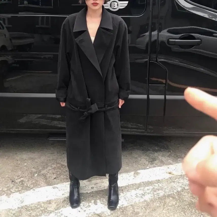 [BUNJANG] Aeongss Low Waist Trench Coat / 에옹쓰 로우웨이스트 트렌치 코트