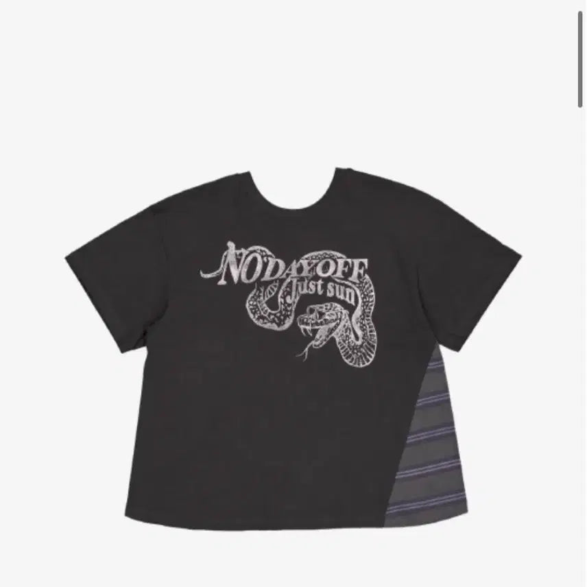 [BUNJANG] Casual Manual Reversible Snake T-Shirt Charcoal / 캐주얼 매뉴얼 리버시블 스네이크 티셔츠 챠콜