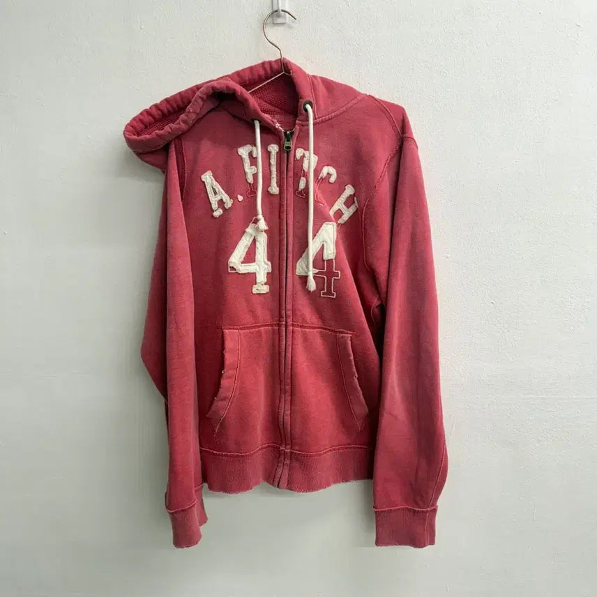 [BUNJANG] Abercrombie Embroidered Big Logo Hoodie Zip-up (2XL) / 아베크롬비 자수 빅로고 후드집업 (2XL)