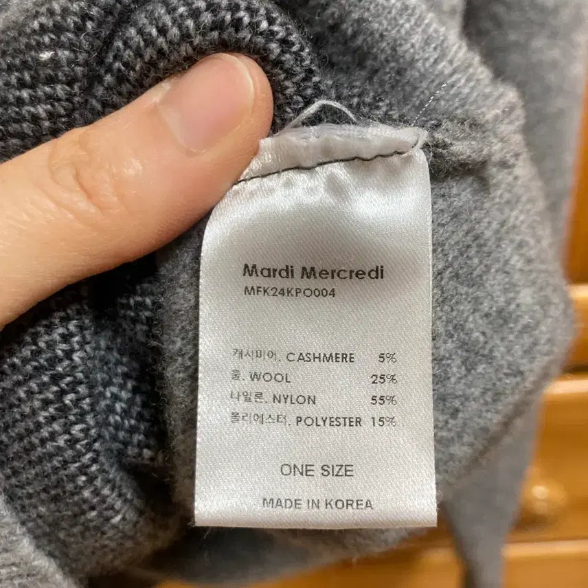 [BUNJANG] Mardi Mercredi Knit (Gray) / 마르디 메크로디 니트 (그레이)