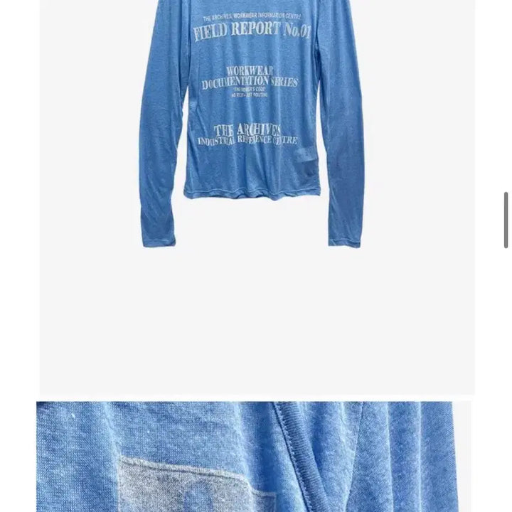 [BUNJANG] Casual Manual Sheer Layered Set Light Blue / 캐주얼 매뉴얼 시어 레이어드 세트 라이트블루