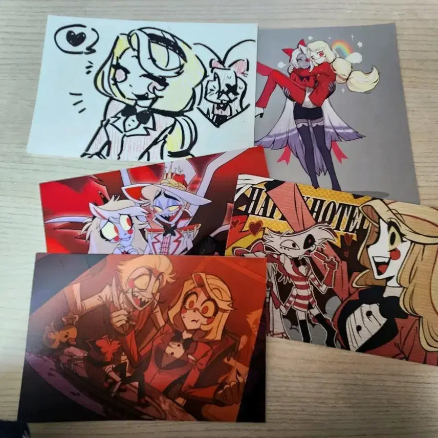 [BUNJANG] Hazbin Hotel Paper Postcard Bundle Set / 해즈빈 호텔 지류 엽서 일괄 판매 찰리 배기 루시퍼 엔젤 알래스터