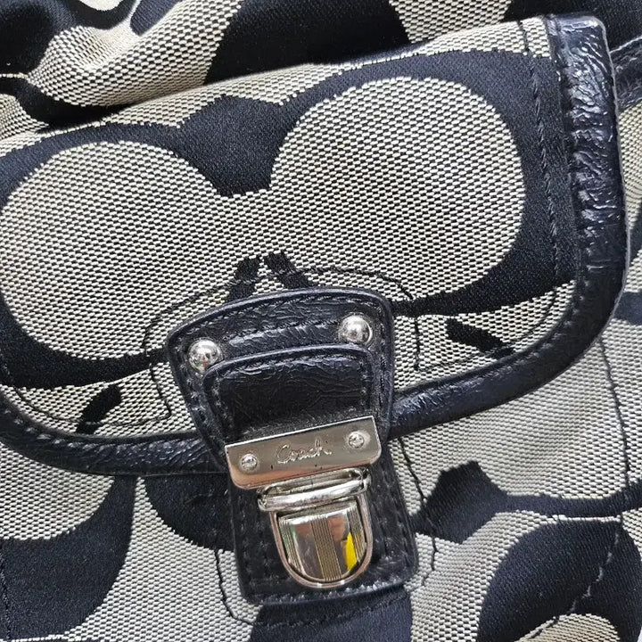 [BUNJANG] Coach Signature Hobo Bag Black Shoulder Bag / 코치 시그니처 호보백 블랙 숄더백