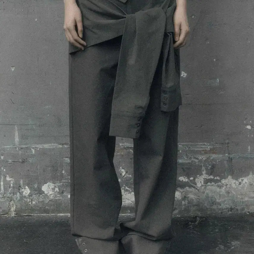 [BUNJANG] Bohemian Seoul Turn Up Wide Shirt Pants / 보헤미안서울 턴업 와이드 셔츠 팬츠