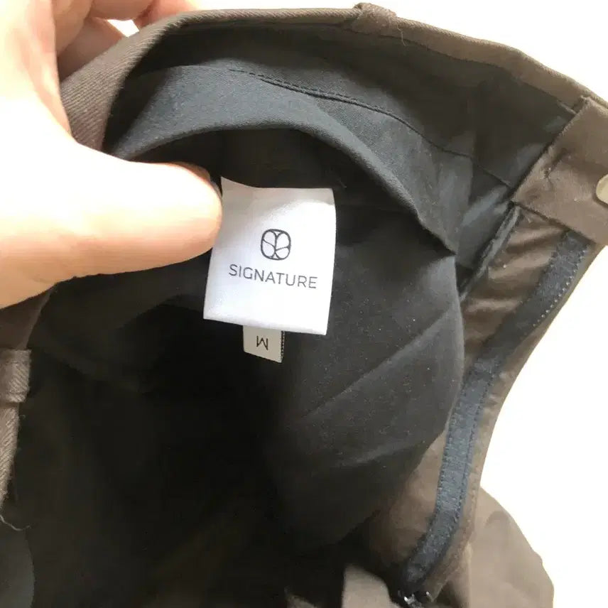 [BUNJANG] Signature Deep Brown Wide Slacks / 시그니처 딥브라운 와이드 슬랙스 새것