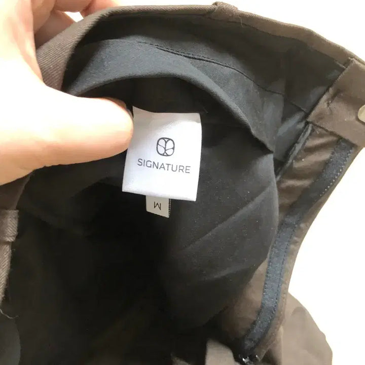 [BUNJANG] Signature Deep Brown Wide Slacks / 시그니처 딥브라운 와이드 슬랙스 새것