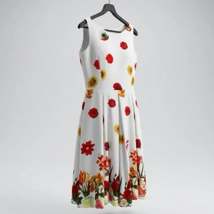 [BUNJANG] Miss Onward Watercolor Sleeveless Dress / 여성55 / 미스온와드 수입 민소매 수채화원피스WT 12-9