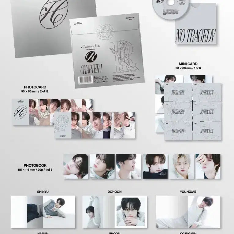 [BUNJANG] TWS 5th Mini Album NO TRAGEDY Compact Split Set (Han Jin Only) / 투어스 한진 tws 미니 5집 NO TRAGEDY 컴팩트 분철