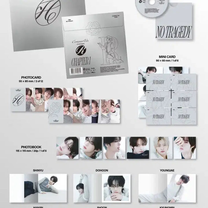[BUNJANG] TWS 5th Mini Album NO TRAGEDY Compact Split Set (Han Jin Only) / 투어스 한진 tws 미니 5집 NO TRAGEDY 컴팩트 분철