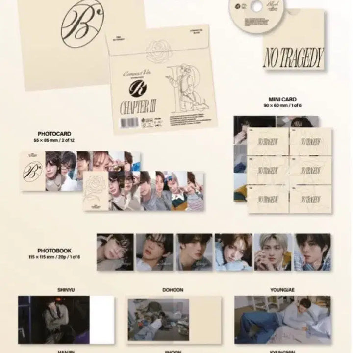 [BUNJANG] TWS 5th Mini Album NO TRAGEDY Compact Split Set (Han Jin Only) / 투어스 한진 tws 미니 5집 NO TRAGEDY 컴팩트 분철