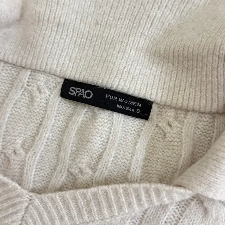 [BUNJANG] SPAO Ivory Cable Knit Sweater / 스파오 아이보리 꽈배기 니트