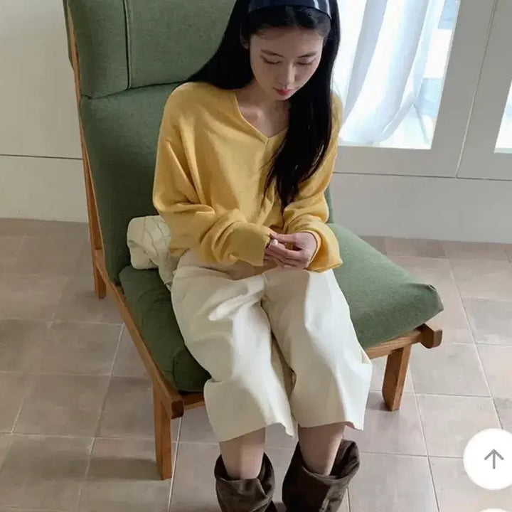 [BUNJANG] MaybeBaby Ouvert Bermuda Pants (Ivory) - Size S / (1회착용) 메이비베이비 ouvert pants 버뮤다팬츠