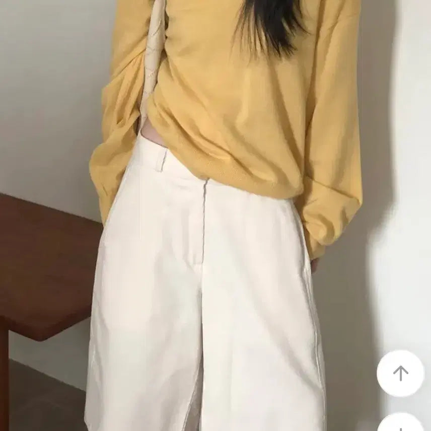 [BUNJANG] MaybeBaby Ouvert Bermuda Pants (Ivory) - Size S / (1회착용) 메이비베이비 ouvert pants 버뮤다팬츠