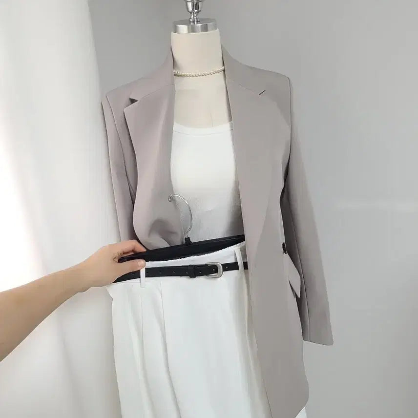 [BUNJANG] New Back-Band Skirt &amp; Belt Set / 새-뒷밴딩 스커트 벨트 세트(4col)