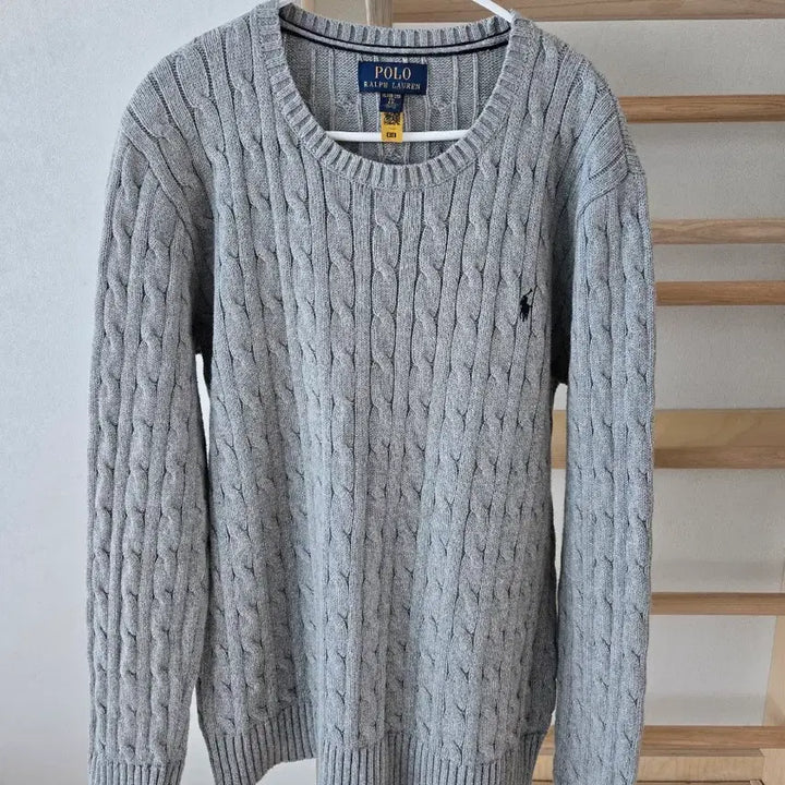 [SOLD OUT] 폴로 랄프로렌 케이블 니트 XL 그레이(여성사이즈) 벡화점구매