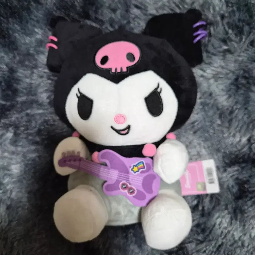 [BUNJANG] Sanrio Kuromi Guitar Plush Doll New / 산리오 쿠로미 기타 인형 봉제인형 새상풉