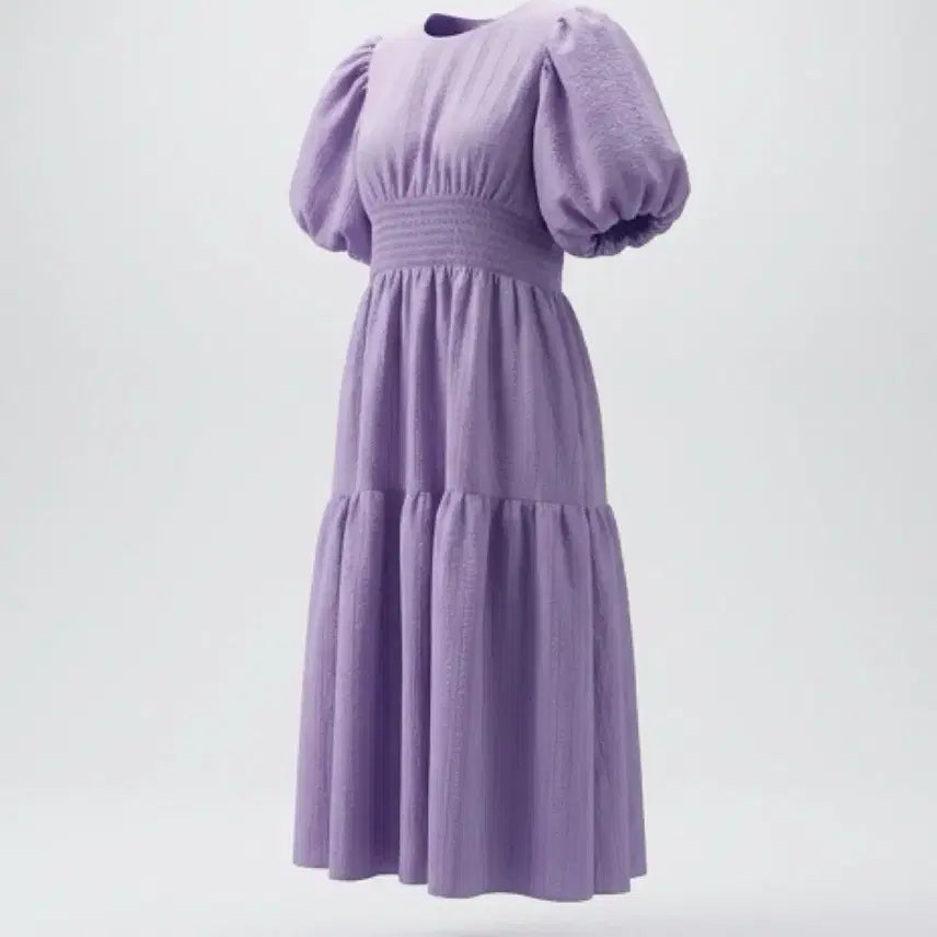 [BUNJANG] Simply Balloon Fit Punching Lavender Dress / 여성66 / 심플리 벌룬핏 펀칭 라벤더 원피스PP 12-11
