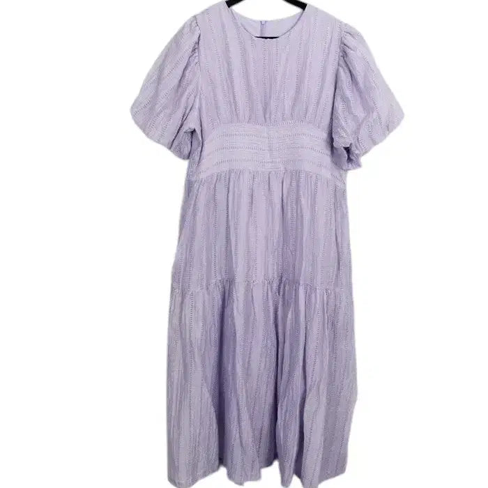 [BUNJANG] Simply Balloon Fit Punching Lavender Dress / 여성66 / 심플리 벌룬핏 펀칭 라벤더 원피스PP 12-11