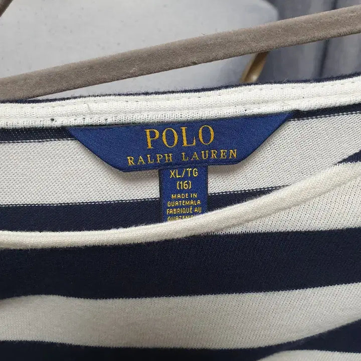 [BUNJANG] Polo Ralph Lauren Striped Frill Knit Top / 폴로랄프로렌 단가라 프릴니티