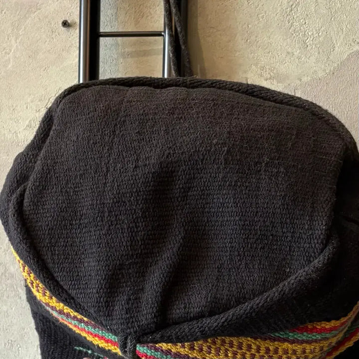 [BUNJANG] Black Navajo Chimayo Cotton Woven Duffel Bag / 블랙 나바호 치마요 코튼 우븐 더플 백