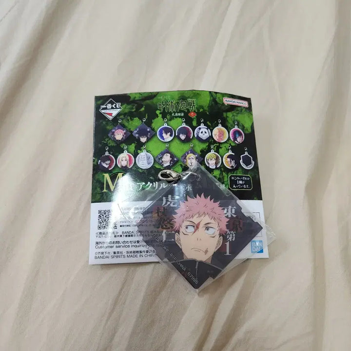 [BUNJANG] Jujutsu Kaisen Culling Game Acrylic Charm Keyring Yuji / 주술회전 사멸회유 쿠지 제일복권 M상 아크릴 참 키링 유지