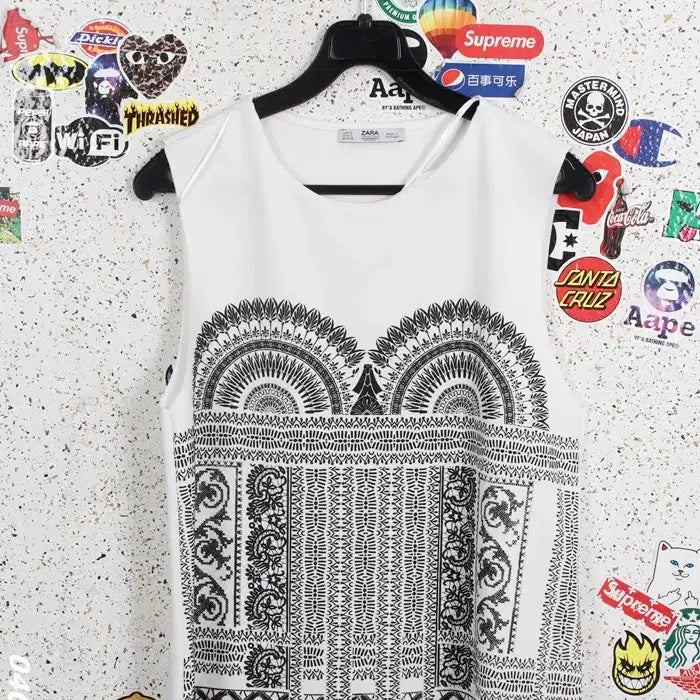 [BUNJANG] Zara Collection Pattern Sleeveless Dress / 여성S / 자라컬렉션 패턴 민소매 디테일원피스WT 12-15